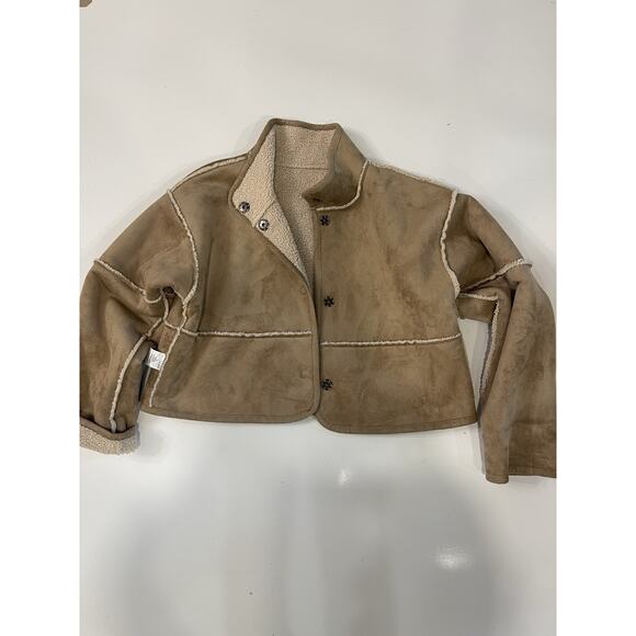 Velvet by Graham & Spencer Jackets & Blazers - Velvet By Graham & Spencer Reversible Sherpa Oversized Coat Faux Suede Size M